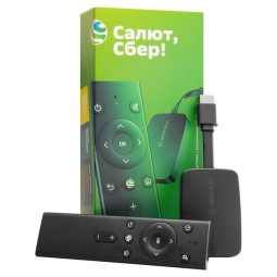 Медиаплеер SBER SberBox с виртуальными ассистентами Салют от Сбер