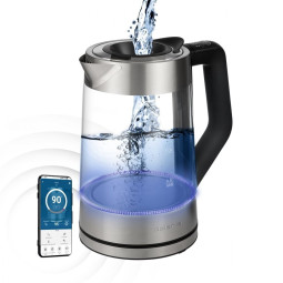 Чайник Polaris PWK 1725CGLD WIFI IQ Home, серебристый/черный