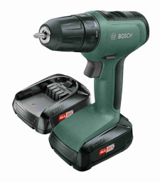 Аккумуляторная дрель-шуруповерт BOSCH UniversalDrill 18 1.5Ач х2 коробка 30 Н·м