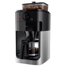 Кофеварка Philips HD7767 Grind & Brew, черный/металлик