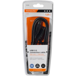 Кабель для компьютера Vivanco USB-A(М)/USB-B(М), 1,8m
