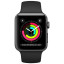 Apple Watch Series 3 42mm Space Gray Aluminum Case with Black Sport Band